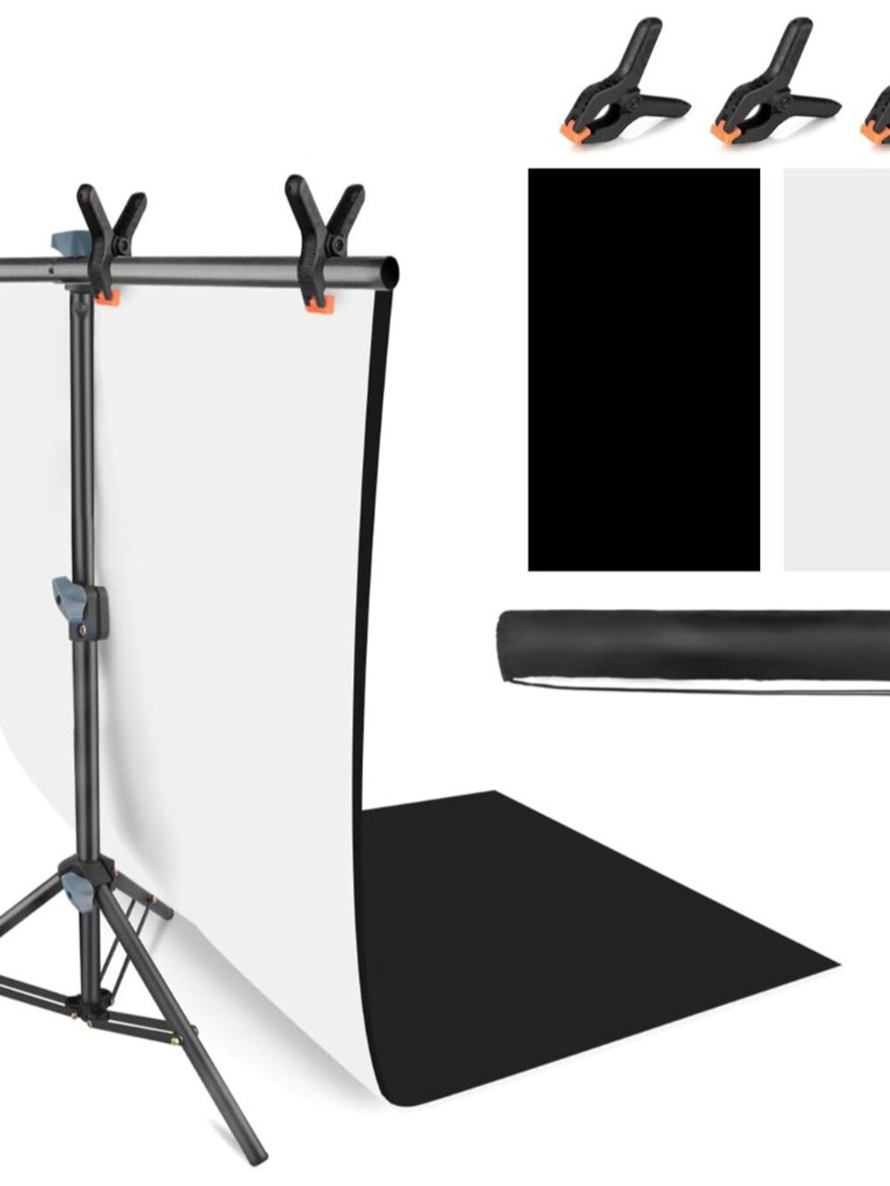 Product Photography Photo Backdrops Stand Kit, Photo Background, 26.8x50in White